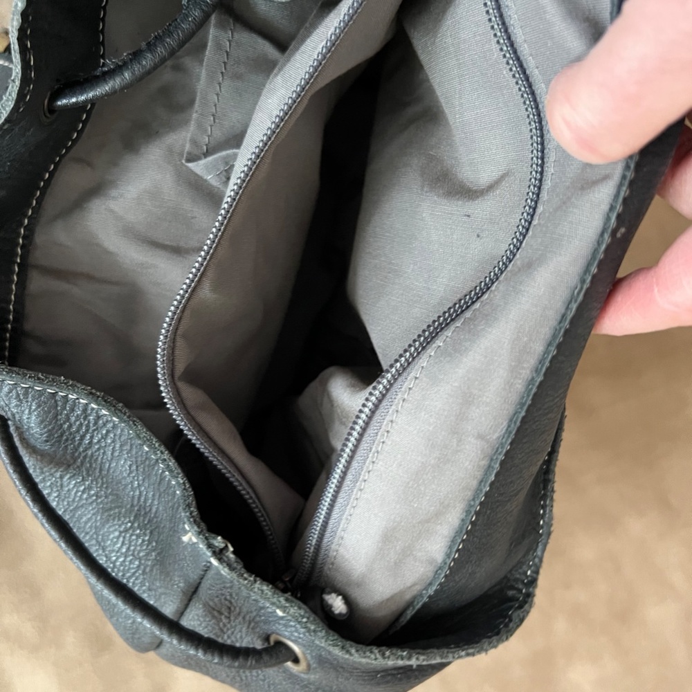 Roots Leather Drawstring Backpack - Picture 7 of 11